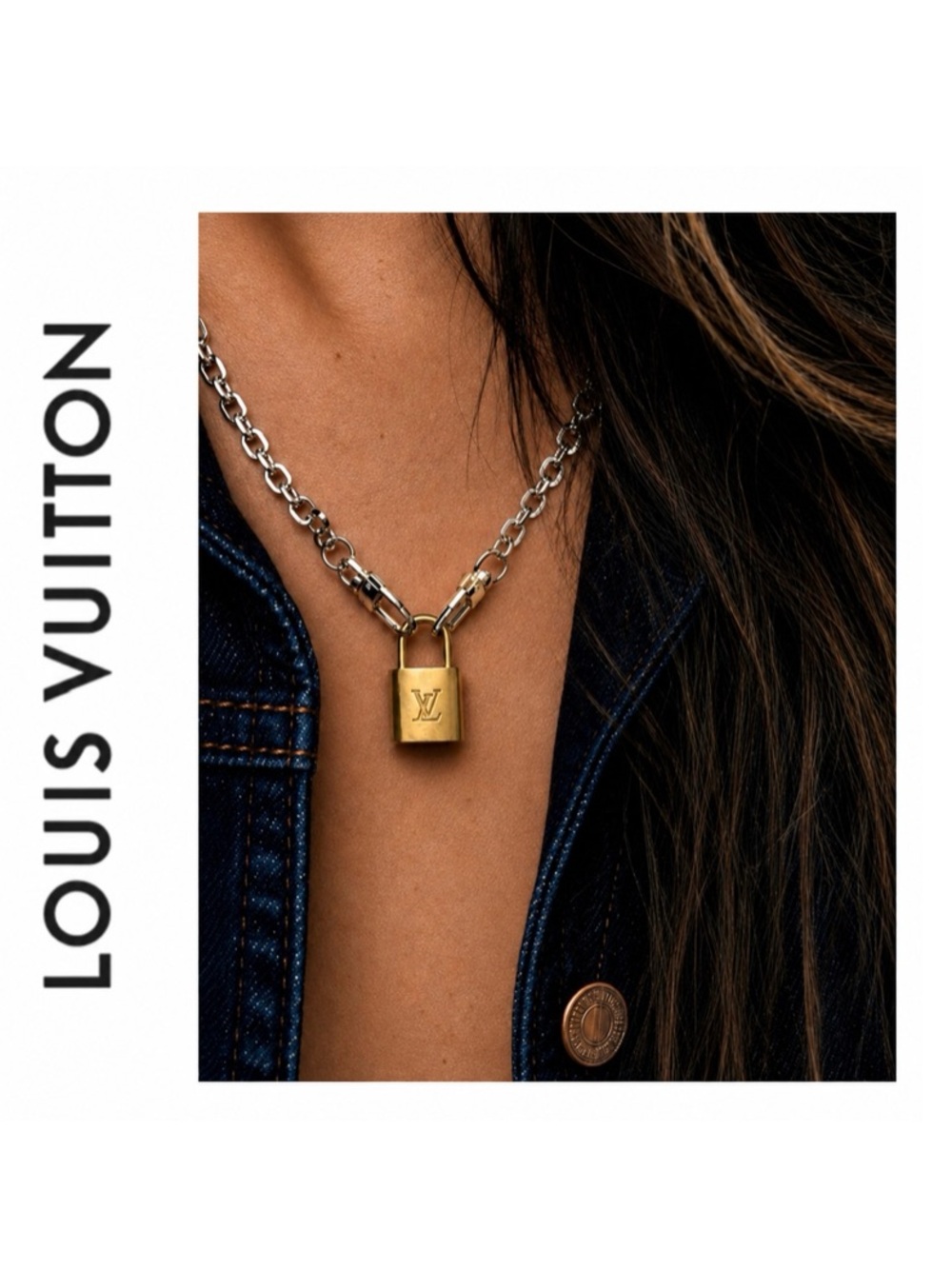 Authentic Louis Vuitton LV Lock And Key/ Four Chains #322